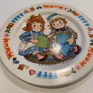 Raggedy Ann and Andy Vintage Melamine Plate -1969